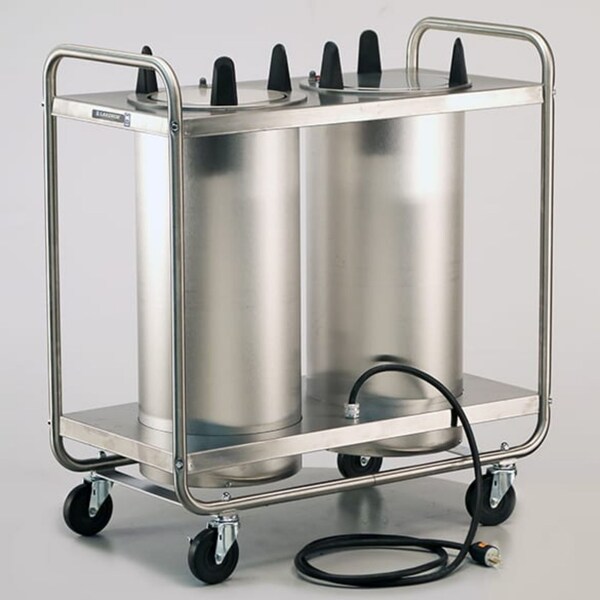 Lakeside Regular Heated Tubular 2 Stack Plate Dispenser; 10-1/4" to 11" - 8211