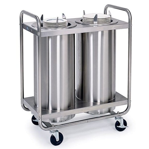Lakeside Adjustable Non-Heat 2 Stack Tubular Dispenser; 4-1/4" to 7-1/2" Plates - 772