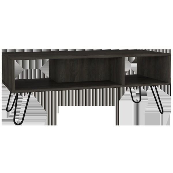 Tuhome Vassel 2 Piece Living Room Set, Bar Cart, Coffee Table, Espresso - CLIV28