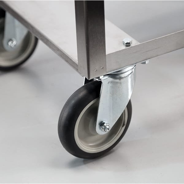 Lakeside Stainless Ergo-One Series 2 Shelf Cart; 300 lb Capacity, 18"x27" - 6610