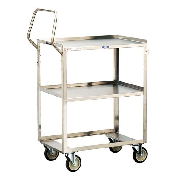 Lakeside Stainless Ergo-One Series 2 Shelf Cart; 300 lb Capacity, 18"x27" - 6610