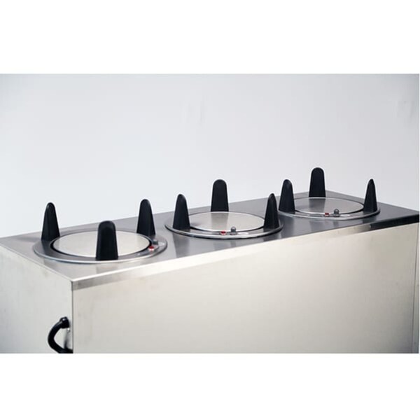 Lakeside Regular Heated 3 Stack Plate Dispenser Cabinet; 5-7/8" to 6-1/2" - 6306