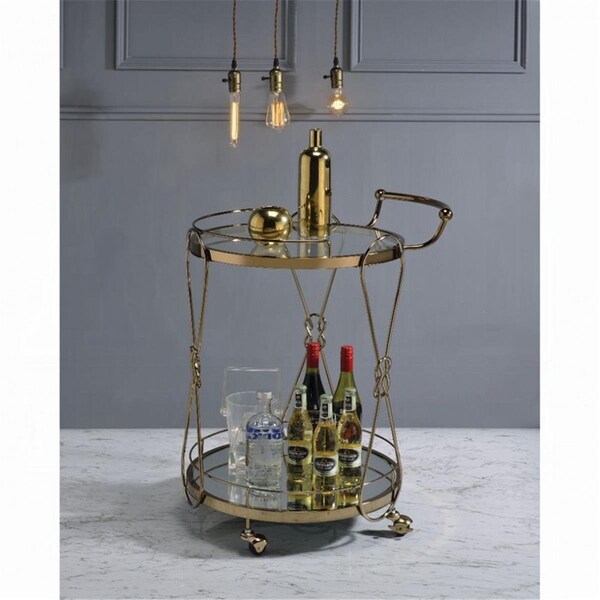 Acme Furniture Industry ACME Furniture  25 x 20 x 31 in. Zekera Serving Cart, Champagne - 98940