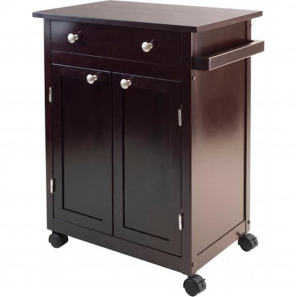 Winsome Trading Winsome Trading 92626 Savannah Kitchen Cart - Espresso - 92626