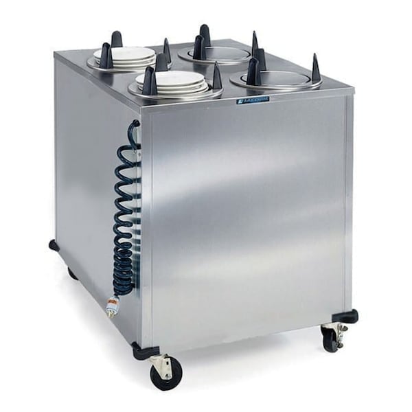 Lakeside Regular Heated 4 Stack Plate Dispenser Cabinet; 5-1/8" to 5-3/4" - 6405