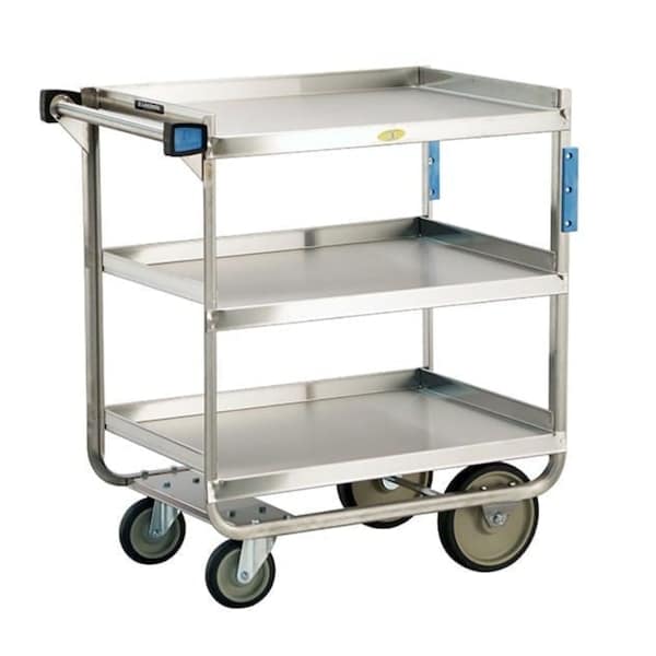 Lakeside Stainless Steel Utility Cart; 700 Lb Capacity, 3 Shelf, 18"x27" - 722
