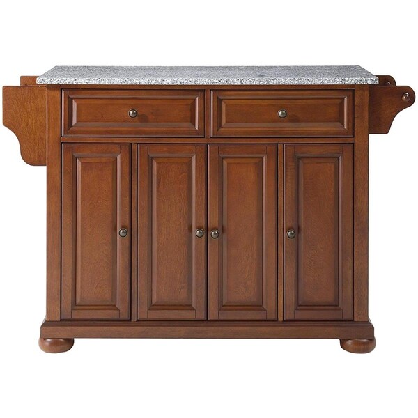 Kd Aparador Alexandria Solid Granite Top Kitchen Island - Vintage Grey - KD2430836