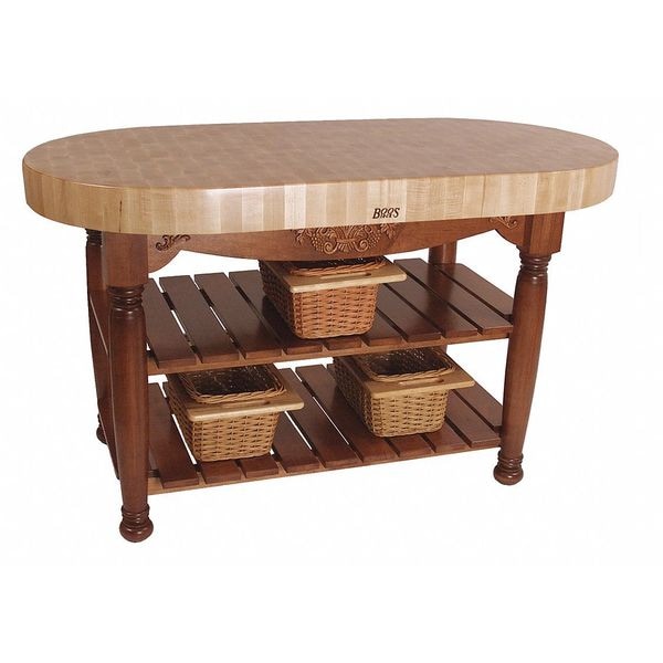 John Boos & Co Table, Harvest, Cherry, 60"x30"x4" , 30" W 60" L 36" H, Cherry Tabletop - CU-HAR60-CR