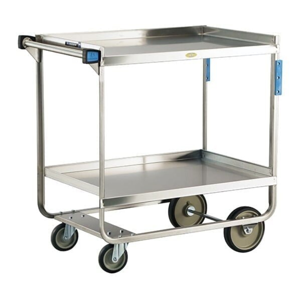 Lakeside Stainless Steel 2 Shelf Utility Cart, 700 lb Capacity, 21"x33", NSF - 543