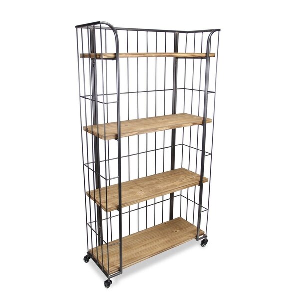 Made-To-Order 4 Tier Organizer Cart with A Finished Steel Frame - Dark Gray - MA2848551