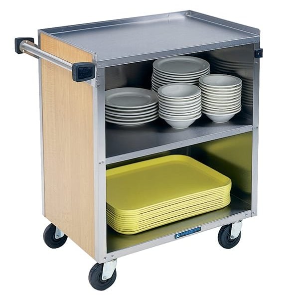 Lakeside Stainless Enclosed Bussing Cart, 3 Shelf, 300 lb Capacity, 18"x27" - 622