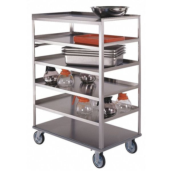 Lakeside Stainless 4-Shelf Cart; (3) Edges Up, 500 lb Capacity, 21"x35" - 446