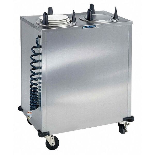 Lakeside Heated 2-Stack Plate Dispenser Cabinet; Fits Plates 9-1/4" to 10-1/8" - 6210