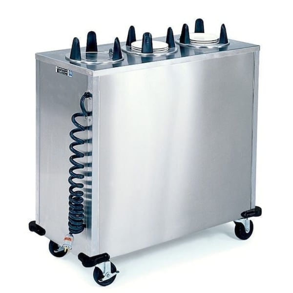 Lakeside Regular Heated 3 Stacl Plate Dispenser Cabinet; 6-5/8" to 7-1/4" - 6307