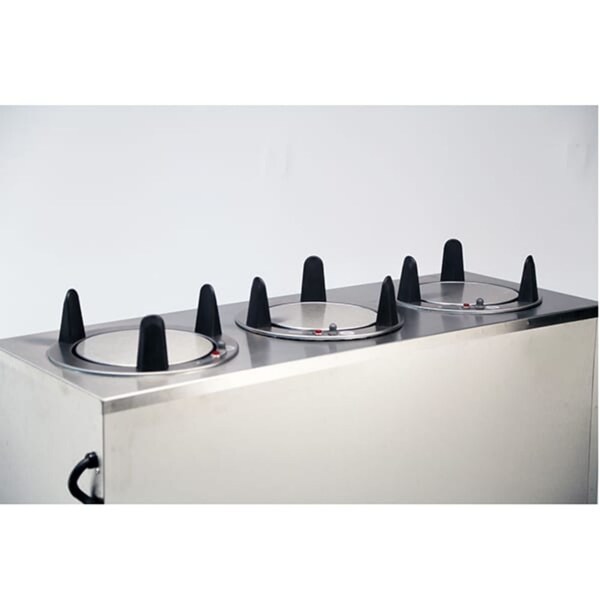 Lakeside Regular Heated 3 Stacl Plate Dispenser Cabinet; 6-5/8" to 7-1/4" - 6307