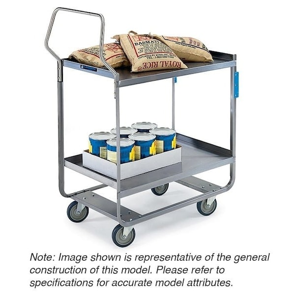 Lakeside NSF Stainless Handler Series 3 Shelf Cart; 700 lb Capacity, 18"x27" - 4522
