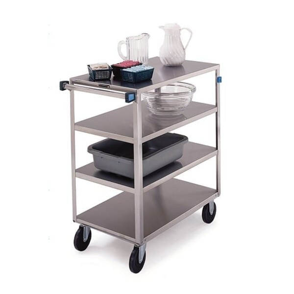 Lakeside Stainless 4 Shelf Banquet Cart;All Edges Down, 500 lb Capacity, 18"x31" - 353