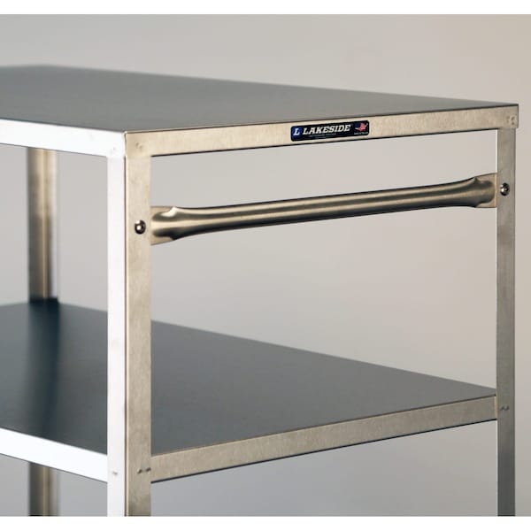 Lakeside Stainless Steel 6 Shelf Cart; All Edges Down, 500 lb Capacity, 21"x35" - 433