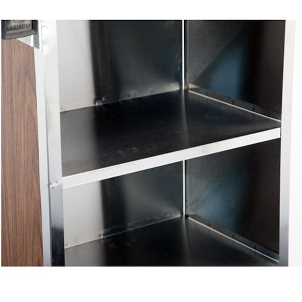 Lakeside Stainless Steel Enclosed Bussing Cart, 3 Shelf, 300 lb Capacity - 610