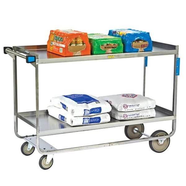 Lakeside NSF Stainless Steel Utility Cart; 700 Lb Capacity, 2 Shelf, 21"x49" - 558