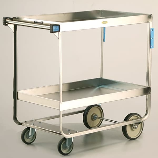 Lakeside NSF Stainless Steel 2 Deep Shelf Utility Cart;700 Lb Capacity, 21"x33" - 527