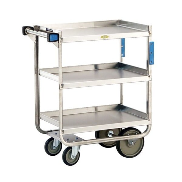 Lakeside NSF Stainless Steel 3 Shelf Utility Cart; 700 Lb Capacity, 15-1/2"x24" - 511