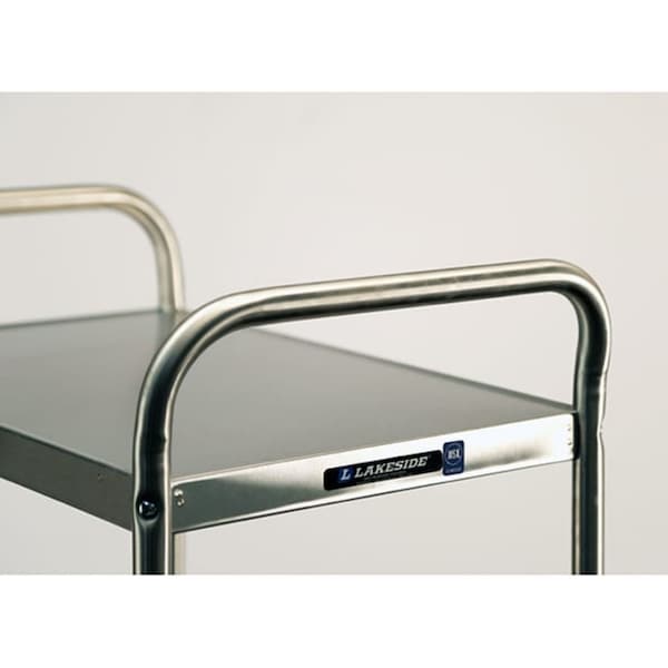 Lakeside Tubular Frame Stainless Steel 2-Shelf Cart; 500 lb Capacity, 18"x27" - 221