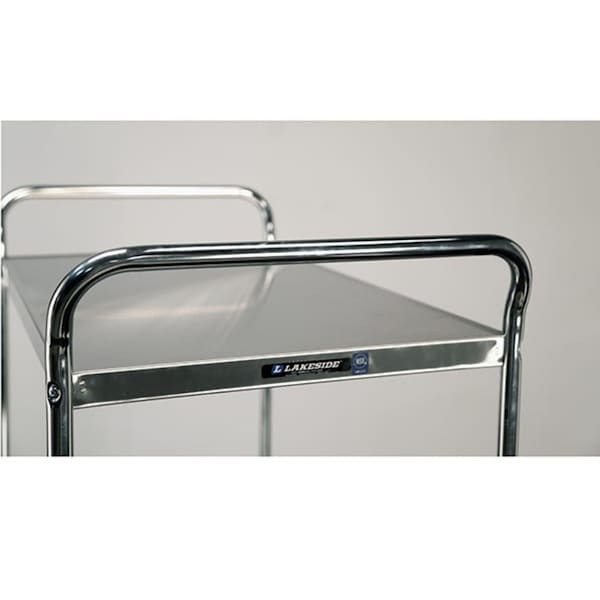Lakeside Tubular Frame Stainless Steel 2-Shelf Cart;500 lb Capacity, 15-1/2"x24" - 210