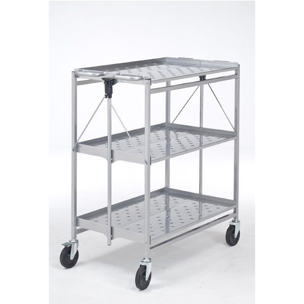Master Grade Folding Master Busing Cart, 500 lb Cap, 5"SwvlCstr, 34" X 17.5" X 35" - BC-3000H
