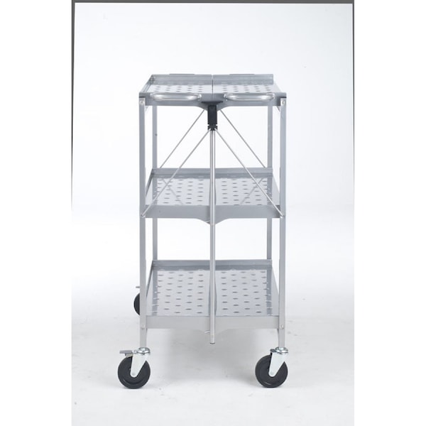 Master Grade Folding Master Busing Cart, 500 lb Cap, 5"SwvlCstr, 34" X 17.5" X 35" - BC-3000H