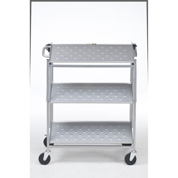 Master Grade Folding Master Busing Cart, 500 lb Cap, 5"SwvlCstr, 34" X 17.5" X 35" - BC-3000H