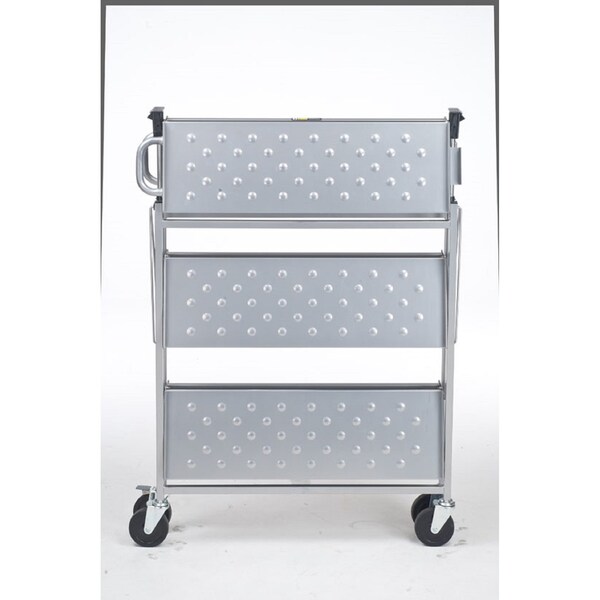 Master Grade Folding Master Busing Cart, 500 lb Cap, 5"SwvlCstr, 34" X 17.5" X 35" - BC-3000H