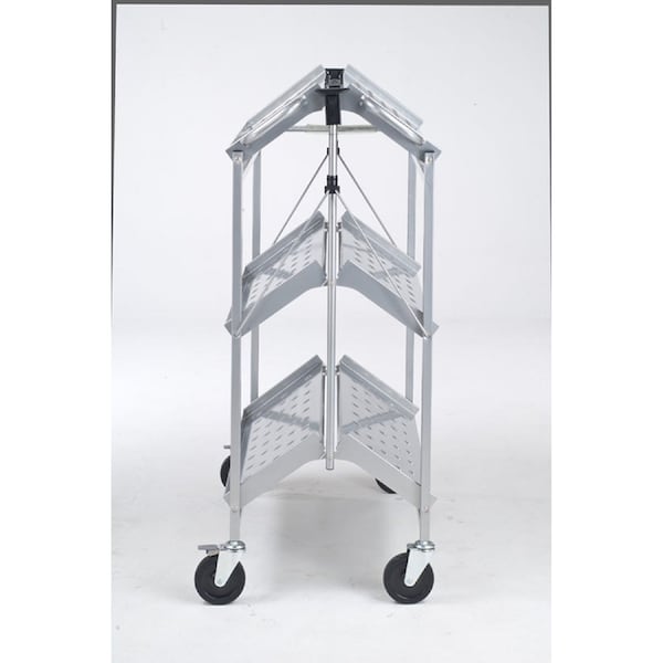 Master Grade Folding Master Busing Cart, 500 lb Cap, 5"SwvlCstr, 34" X 17.5" X 35" - BC-3000H