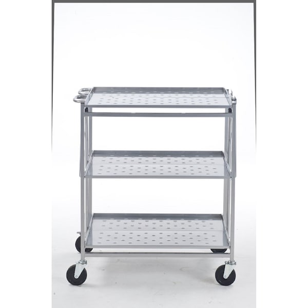 Master Grade Folding Master Busing Cart, 500 lb Cap, 5"SwvlCstr, 34" X 17.5" X 35" - BC-3000H