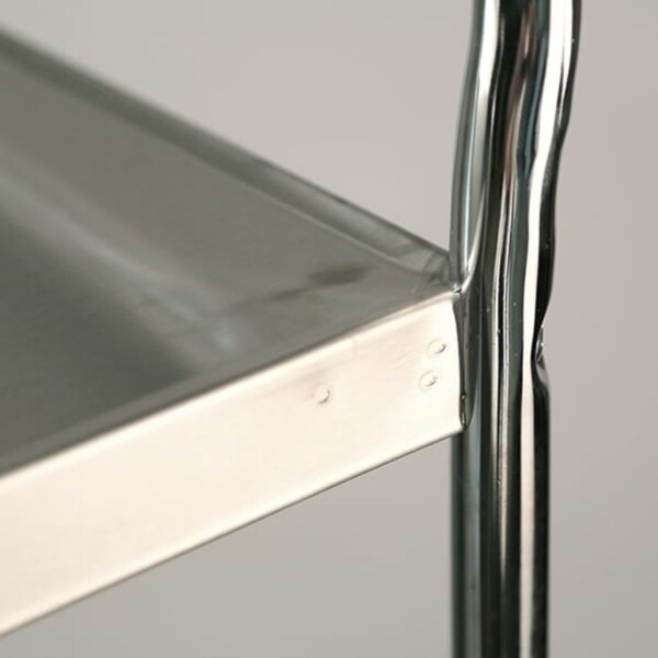 Lakeside Tubular Chrome Frame 3 Shelf Cart; 500 lb Capacity, 18"x27" - K.D. - 489