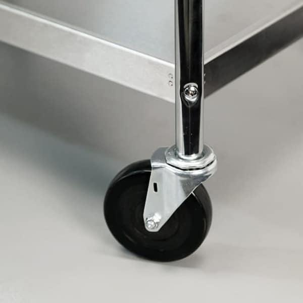 Lakeside Tubular Chrome Frame 3 Shelf Cart; 500 lb Capacity, 18"x27" - K.D. - 489
