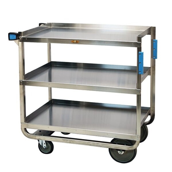 Lakeside Stainless Steel 3 Shelf Cart, 1,000 lb Capacity, 24"x36" - 949