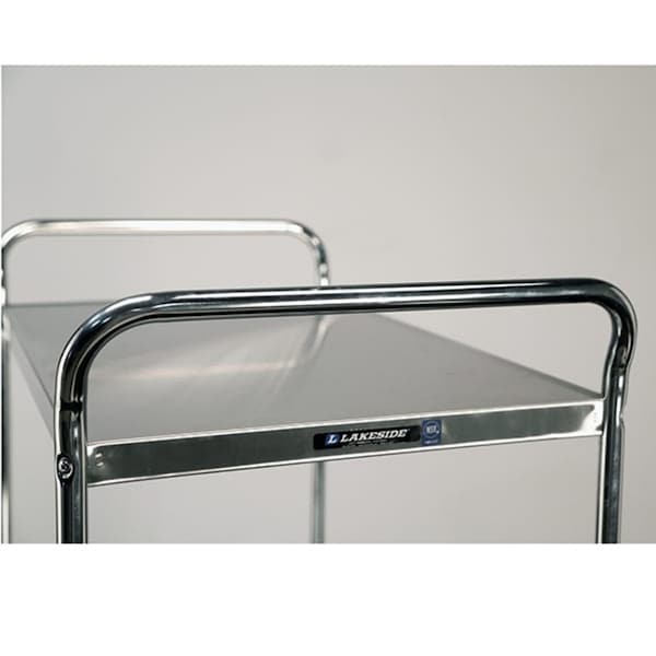 Lakeside Tubular Chrome Frame 3 Shelf Cart; 500 lb Capacity, 21"x33" - 493
