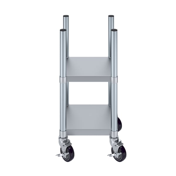 Amgood 14 in. x 14 in. Stainless Steel Rice Warmer Stand with Wheels - AMG RW-1414-Z