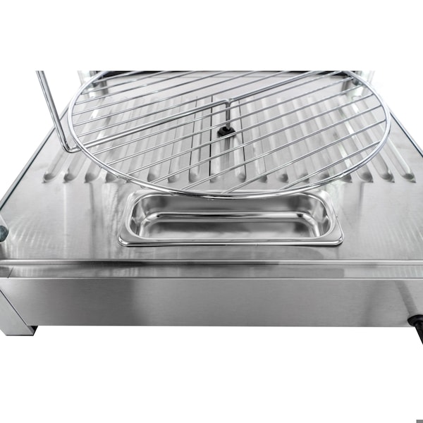 Koolmore 18 in. Commercial Pizza Display Warmer for 12 in. Pies with 4 Rotating Racks in Stainless-Steel - KM-HPD4-12