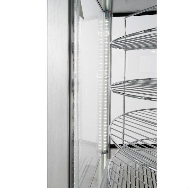 Koolmore 18 in. Commercial Pizza Display Warmer for 12 in. Pies with 4 Rotating Racks in Stainless-Steel - KM-HPD4-12