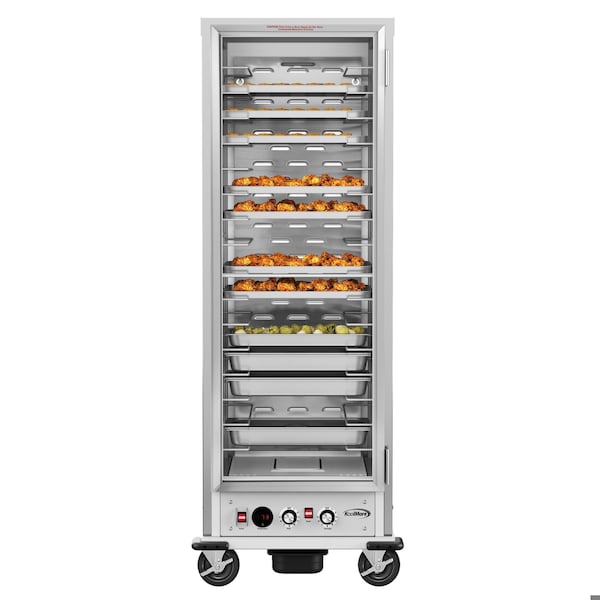 Koolmore 33 in. Commercial Insulated Heated Holding/Proofing Cabinet with Glass Door and Wire Racks - KM-CHP36-WIGL