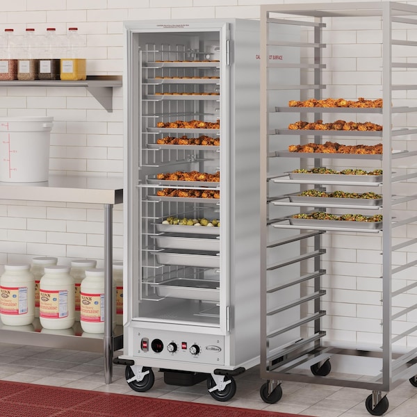 Koolmore 33 in. Commercial Insulated Heated Holding/Proofing Cabinet with Glass Door and Wire Racks - KM-CHP36-WIGL