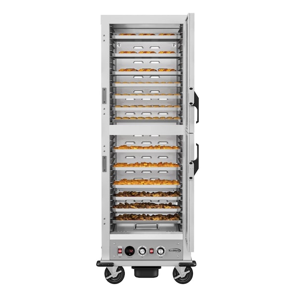 Koolmore 33 in. Commercial Insulated Heated Holding/Proofing Cabinet with 32-Pan Capacity Solid Dutch Doors - KM-CHP36-SIDD