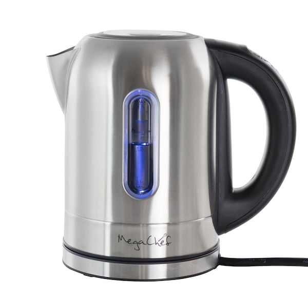 Megachef 1.7 Liter Stainless Steel Electric Tea Kettle with 5 Preset Temps - MGKTL-1756