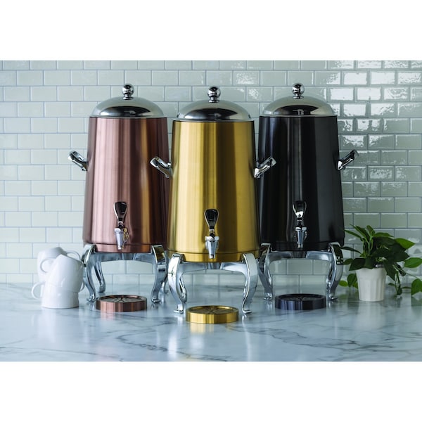 Service Ideas Flame Free Thermo-Urn Vintage Gold Regal Style Vacuum Insulated Urn, 3 Gallon - URN30VVGRG