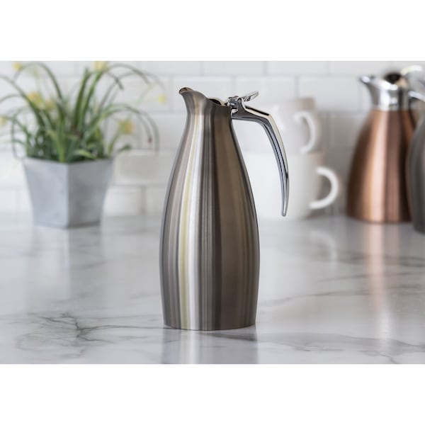 Service Ideas Altus Series Carafe Stainless Vacuum Insulated, 1 Liter, Dark Tungsten - ALTU10BSDT