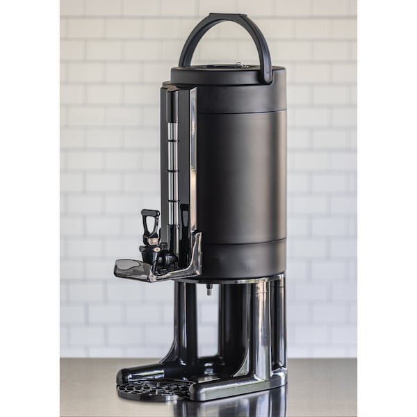 Service Ideas Universal Thermal Container, Stainless Vacuum Insulated, 1.5 Gallon, Black - GIU15GV2BLK