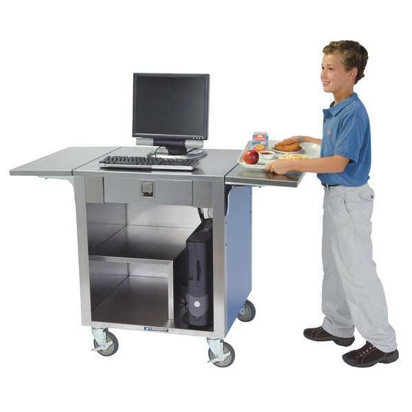 Lakeside Cashier Stand, Mobil, Stainless, 51x26x35 - 641BL