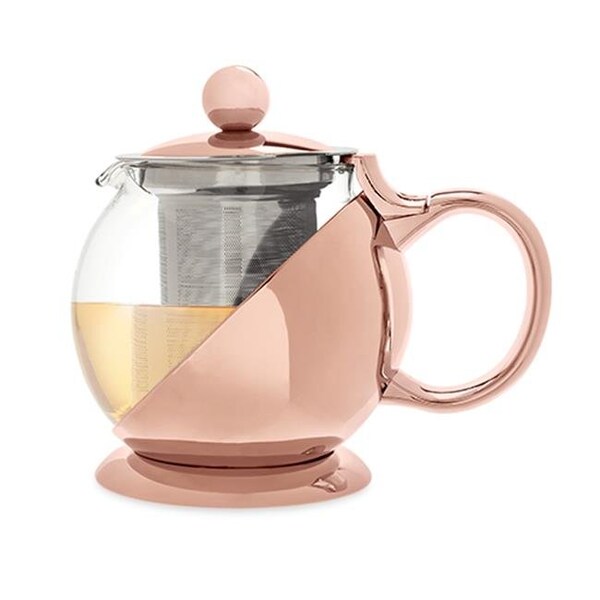 1 True 5046 Shelby Rose Gold Wrapped Teapot & Infuser - 5046